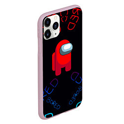 Чехол iPhone 11 Pro матовый Амонг ас bored neon, цвет: 3D-розовый — фото 2