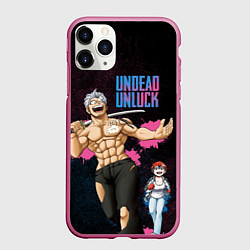 Чехол iPhone 11 Pro матовый Undead Unluck - Fuuko and Andy, цвет: 3D-малиновый