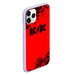 Чехол iPhone 11 Pro матовый AC DC skull rock краски, цвет: 3D-светло-сиреневый — фото 2