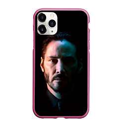 Чехол iPhone 11 Pro матовый Keanu Charles Reeves, цвет: 3D-малиновый