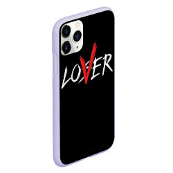 Чехол iPhone 11 Pro матовый Lover loser, цвет: 3D-светло-сиреневый — фото 2