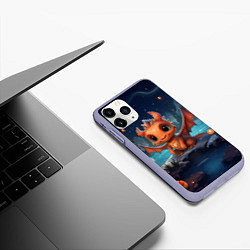 Чехол iPhone 11 Pro матовый Ледяной властелин дракон, цвет: 3D-светло-сиреневый — фото 2