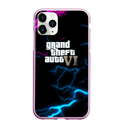 Чехол iPhone 11 Pro матовый Grand theft auto storm, цвет: 3D-розовый