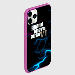 Чехол iPhone 11 Pro матовый Grand theft auto storm, цвет: 3D-фиолетовый — фото 2