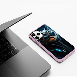 Чехол iPhone 11 Pro матовый Крутой кот от ai, цвет: 3D-розовый — фото 2