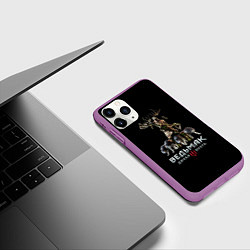 Чехол iPhone 11 Pro матовый Ведьмак персонажи охоты, цвет: 3D-фиолетовый — фото 2
