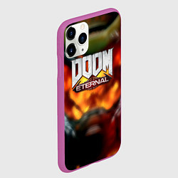 Чехол iPhone 11 Pro матовый Doom eternal games, цвет: 3D-фиолетовый — фото 2