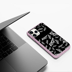 Чехол iPhone 11 Pro матовый Paramore alllogo, цвет: 3D-розовый — фото 2