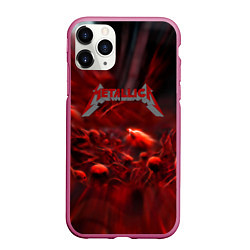 Чехол iPhone 11 Pro матовый Metallica alboom band, цвет: 3D-малиновый