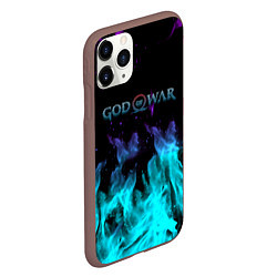 Чехол iPhone 11 Pro матовый God of war неоновый шторм, цвет: 3D-коричневый — фото 2