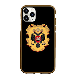 Чехол iPhone 11 Pro матовый Имперский герб символкика, цвет: 3D-коричневый