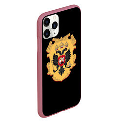 Чехол iPhone 11 Pro матовый Имперский герб символкика, цвет: 3D-малиновый — фото 2