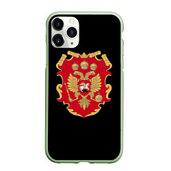Чехол iPhone 11 Pro матовый Российская империя символика герб щит, цвет: 3D-салатовый