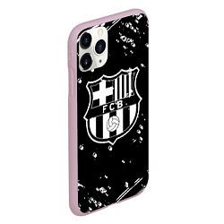 Чехол iPhone 11 Pro матовый Barcelona белые краски спорт, цвет: 3D-розовый — фото 2