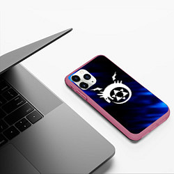 Чехол iPhone 11 Pro матовый Fullmetal Alchemist soul, цвет: 3D-малиновый — фото 2