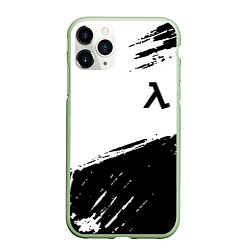 Чехол iPhone 11 Pro матовый Half life black color, цвет: 3D-салатовый