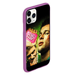 Чехол iPhone 11 Pro матовый Fight club - бойцовский клуб, цвет: 3D-фиолетовый — фото 2