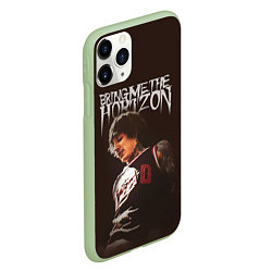 Чехол iPhone 11 Pro матовый Oli Sykes - Bring Me the Horizon, цвет: 3D-салатовый — фото 2