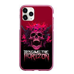 Чехол iPhone 11 Pro матовый Bring Me the Horizon - rock band, цвет: 3D-малиновый