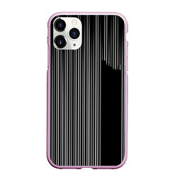 Чехол iPhone 11 Pro матовый Visual zebra stripes, цвет: 3D-розовый