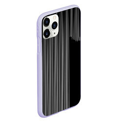 Чехол iPhone 11 Pro матовый Visual zebra stripes, цвет: 3D-светло-сиреневый — фото 2