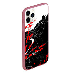 Чехол iPhone 11 Pro матовый Tokyo Dragon, цвет: 3D-малиновый — фото 2