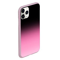 Чехол iPhone 11 Pro матовый Черно-розовый градиент, цвет: 3D-розовый — фото 2