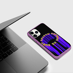 Чехол iPhone 11 Pro матовый Пацаны ногами не бьют, цвет: 3D-фиолетовый — фото 2
