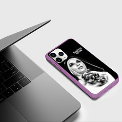 Чехол iPhone 11 Pro матовый Techno храм монашка в молитве, цвет: 3D-фиолетовый — фото 2