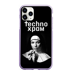 Чехол iPhone 11 Pro матовый Techno храм монашка с красивыми глазами