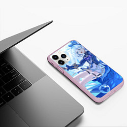 Чехол iPhone 11 Pro матовый Genshin Impact Furina happy, цвет: 3D-розовый — фото 2