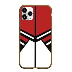 Чехол iPhone 11 Pro матовый Советский спорт с полосами, цвет: 3D-коричневый