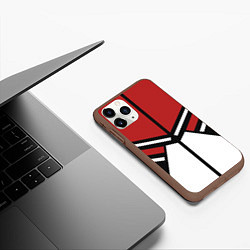 Чехол iPhone 11 Pro матовый Советский спорт с полосами, цвет: 3D-коричневый — фото 2