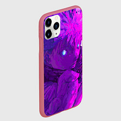 Чехол iPhone 11 Pro матовый Годжо произносит заклинание, цвет: 3D-малиновый — фото 2