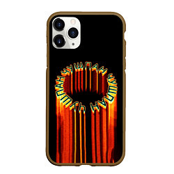 Чехол iPhone 11 Pro матовый Чушпан арт, цвет: 3D-коричневый