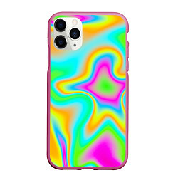 Чехол iPhone 11 Pro матовый Цветная карта теплоты, цвет: 3D-малиновый