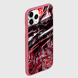 Чехол iPhone 11 Pro матовый Кровавый красный металл, цвет: 3D-малиновый — фото 2