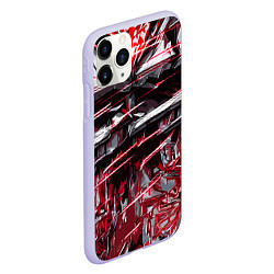 Чехол iPhone 11 Pro матовый Кровавый красный металл, цвет: 3D-светло-сиреневый — фото 2