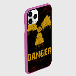 Чехол iPhone 11 Pro матовый Опасный человек радиация, цвет: 3D-фиолетовый — фото 2