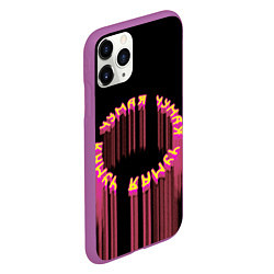 Чехол iPhone 11 Pro матовый Чумая круг, цвет: 3D-фиолетовый — фото 2