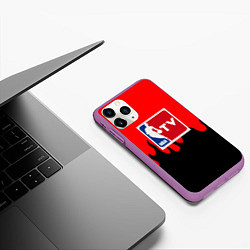 Чехол iPhone 11 Pro матовый NBA sport flame, цвет: 3D-фиолетовый — фото 2