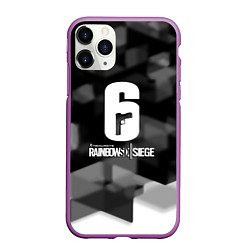 Чехол iPhone 11 Pro матовый Rainbow six cybersport, цвет: 3D-фиолетовый