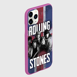 Чехол iPhone 11 Pro матовый Rolling Stones - Great britain, цвет: 3D-фиолетовый — фото 2