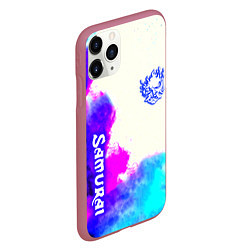 Чехол iPhone 11 Pro матовый Samurai neon colors, цвет: 3D-малиновый — фото 2