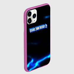 Чехол iPhone 11 Pro матовый Team Fortress storm electo, цвет: 3D-фиолетовый — фото 2