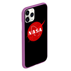 Чехол iPhone 11 Pro матовый NASA redlogo space usa, цвет: 3D-фиолетовый — фото 2