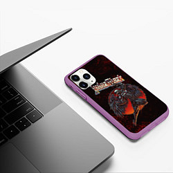 Чехол iPhone 11 Pro матовый Painkiller Judas Priest, цвет: 3D-фиолетовый — фото 2