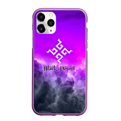 Чехол iPhone 11 Pro матовый Black desert mmorpg steel abstraction, цвет: 3D-фиолетовый