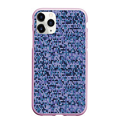 Чехол iPhone 11 Pro матовый Синий узор вязанного трикотажного полотна, цвет: 3D-розовый