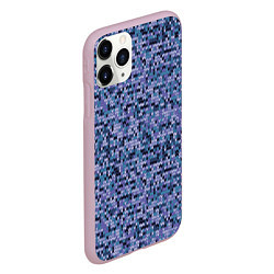 Чехол iPhone 11 Pro матовый Синий узор вязанного трикотажного полотна, цвет: 3D-розовый — фото 2